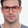 Akio Orange Acetate-metalEyeglass Frames for Men from EyeBuyDirect