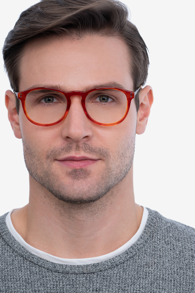 Akio Orange Glasses for Style Enthusiasts Eyebuydirect