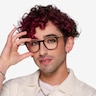 Villeneuve Black Acetate-metalEyeglass Frames for Men from EyeBuyDirect