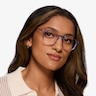 Villeneuve Blue Acetate-metalEyeglass Frames for Women from EyeBuyDirect