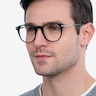 Giverny Gris Acetate-metalMontures de lunettes de vue pour Hommes d'EyeBuyDirect
