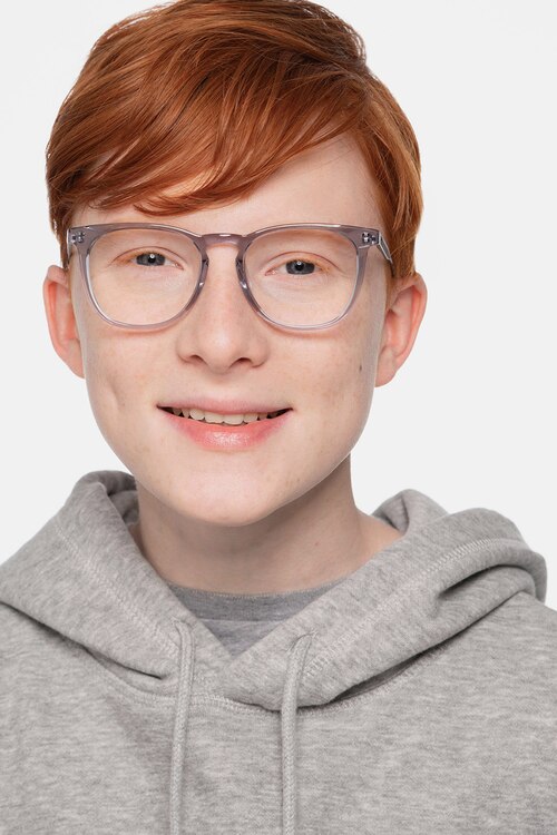 Vibes Clear Gray Acetate-metalEyeglass Frames for Men from EyeBuyDirect