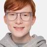 Vibes Clear Gray Acetate-metalEyeglass Frames for Men from EyeBuyDirect