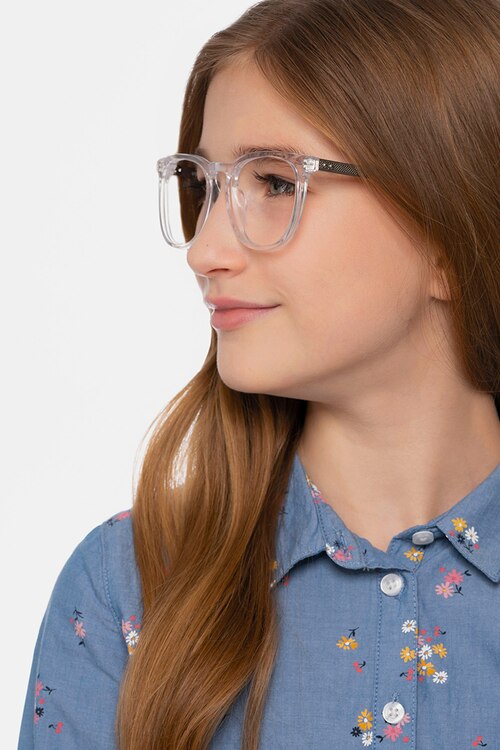 Vibes Clear Acetate-metalEyeglass Frames for Women from EyeBuyDirect