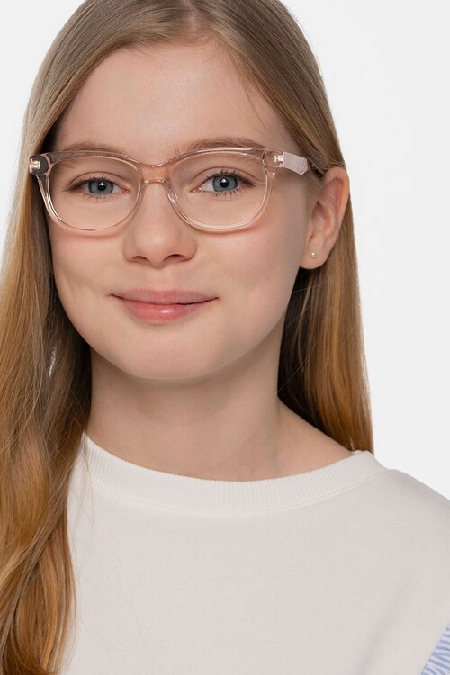 Story Clear Pink Acetate-metalMontures de lunettes de vue pour Femmes d'EyeBuyDirect