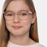 Story Clear Pink Acetate-metalMontures de lunettes de vue pour Femmes d'EyeBuyDirect