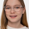 Story Transparent Acetate-metalMontures de lunettes de vue pour Femmes d'EyeBuyDirect