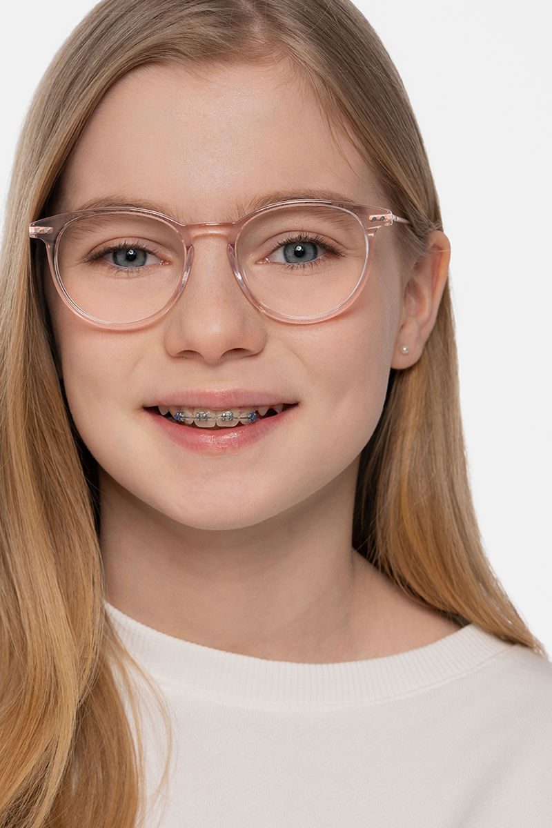 Snap Round Pink Full Rim Eyeglasses Eyebuydirect