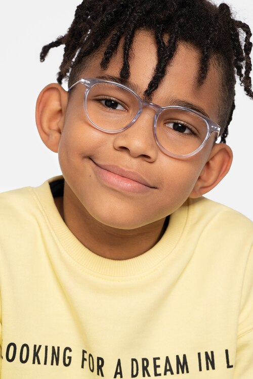 Snap Clear Blue Acetate-metalEyeglass Frames for Men from EyeBuyDirect