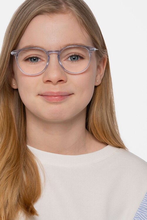Snap Clear Blue Acetate-metalEyeglass Frames for Women from EyeBuyDirect
