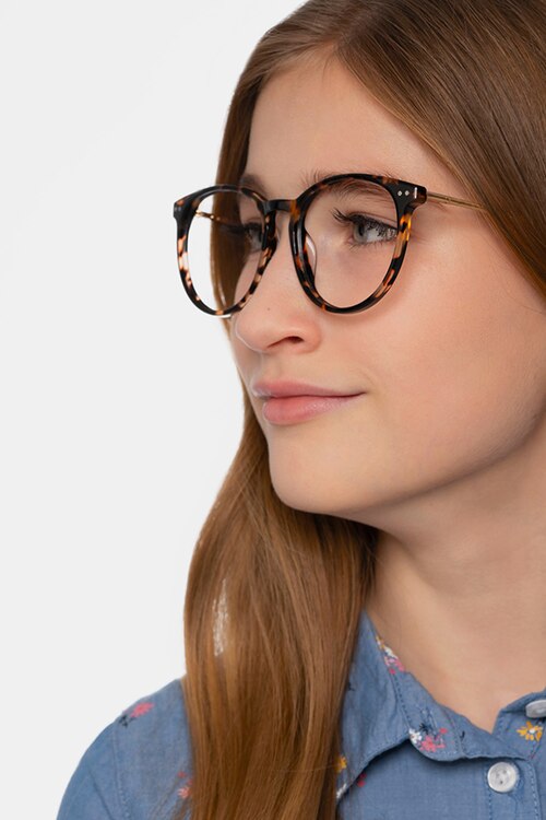 Clever Tortoise Acetate-metalEyeglass Frames for Women from EyeBuyDirect