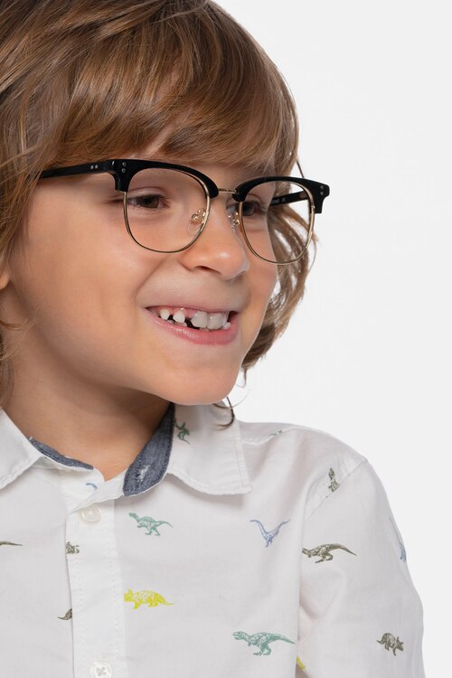 Freestyle Black Acetate-metalEyeglass Frames for Men from EyeBuyDirect