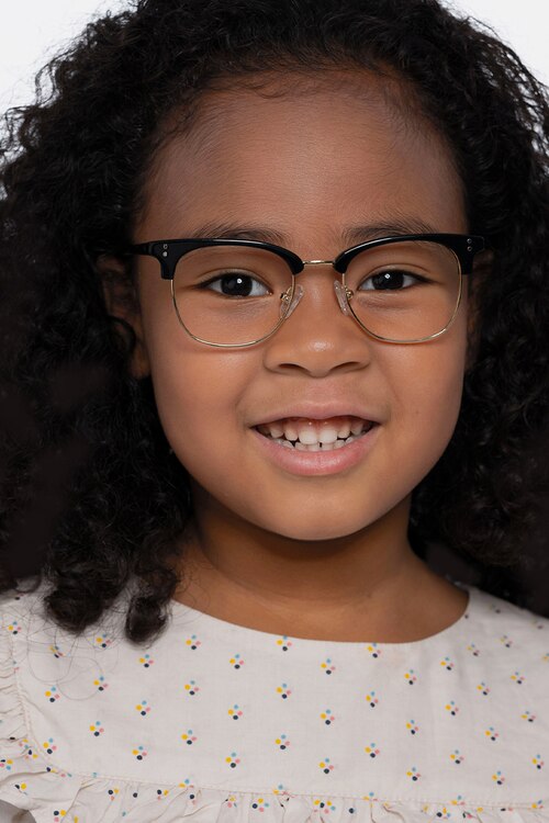 Freestyle Black Acetate-metalEyeglass Frames for Women from EyeBuyDirect