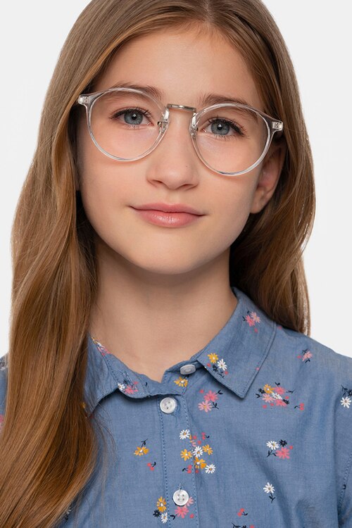 Small Chillax Clear Plastic-metalEyeglass Frames for Women from EyeBuyDirect