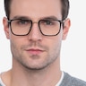 Glimpse Black Gold Acetate-metalMontures de lunettes de vue pour Hommes d'EyeBuyDirect