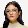 Aloft Green Floral Acetate-metalEyeglass Frames for Women from EyeBuyDirect