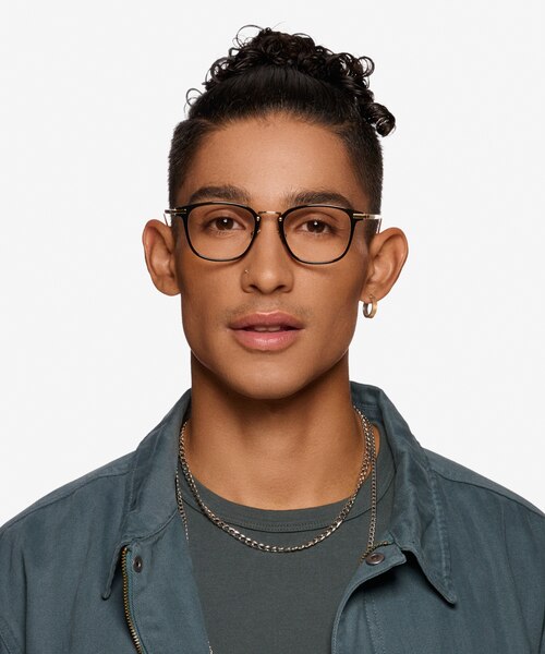 Terra Black Acetate-metalEyeglass Frames for Men from EyeBuyDirect