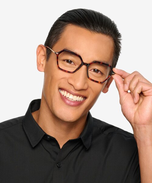 Carmel Tortoise Acetate-metalEyeglass Frames for Men from EyeBuyDirect
