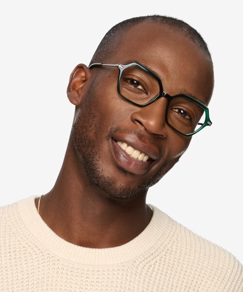 Carmel Green Acetate-metalEyeglass Frames for Men from EyeBuyDirect
