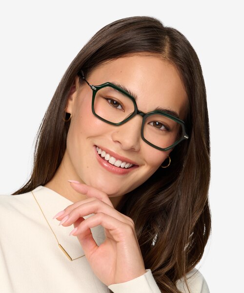 Carmel Green Acetate-metalEyeglass Frames for Women from EyeBuyDirect