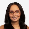 Carmel Raspberry Striped Acetate-metalEyeglass Frames for Women from EyeBuyDirect