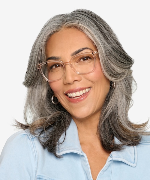 Dearly Clear Beige Acetate, MetalEyeglass Frames for Women from EyeBuyDirect