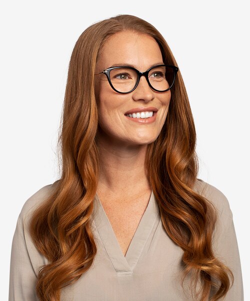 Turner Black Acetate-metalEyeglass Frames for Women from EyeBuyDirect