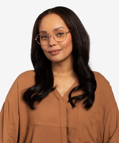 Thea Rose Gold Acetate-metalEyeglass Frames for Women from EyeBuyDirect