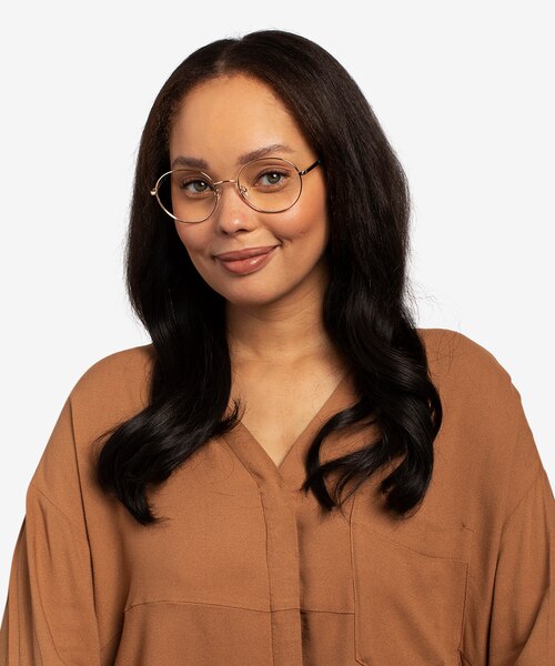Thea Gold Acetate-metalEyeglass Frames for Women from EyeBuyDirect