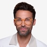 Vinyl Orange Acetate-metalEyeglass Frames for Men from EyeBuyDirect