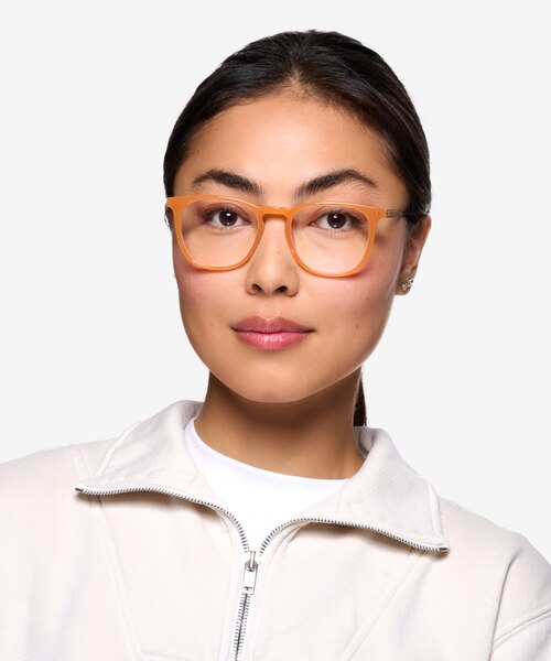 Vinyl Orange Acetate-metalEyeglass Frames for Women from EyeBuyDirect