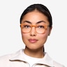 Vinyl Orange Acetate-metalEyeglass Frames for Women from EyeBuyDirect