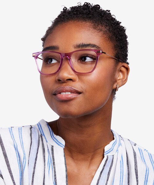 Sebastian Purple Acetate-metalEyeglass Frames for Women from EyeBuyDirect