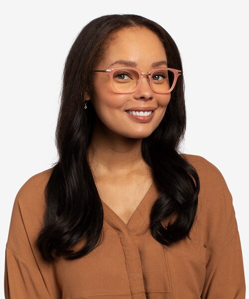 Candela Pink Acetate-metalEyeglass Frames for Women from EyeBuyDirect