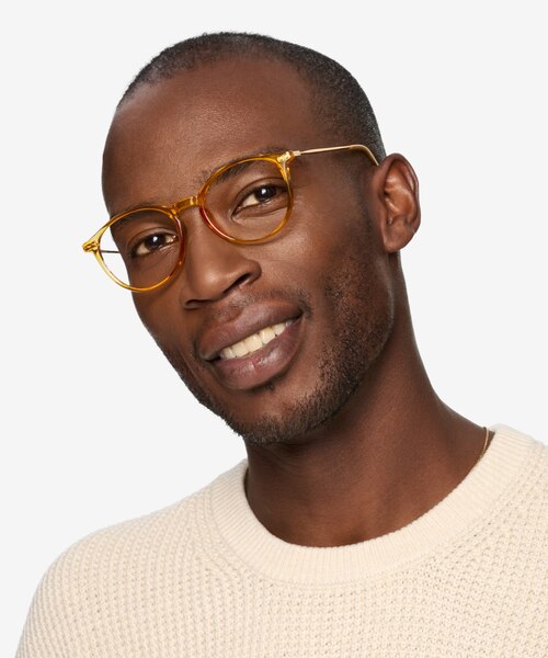 Amity Orange Plastic-metalEyeglass Frames for Men from EyeBuyDirect