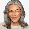 Hollie Clear Melon Plastic-metalEyeglass Frames for Men from EyeBuyDirect