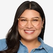 Hollie Clear Melon Plastic, MetalEyeglass Frames for Women from EyeBuyDirect