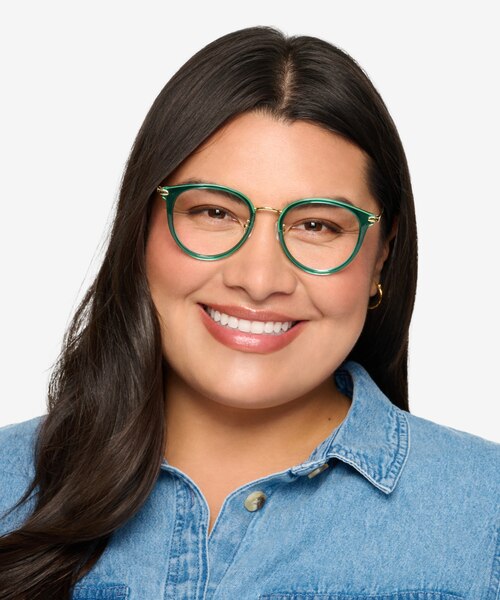 Hollie Teal Plastic-metalEyeglass Frames for Women from EyeBuyDirect