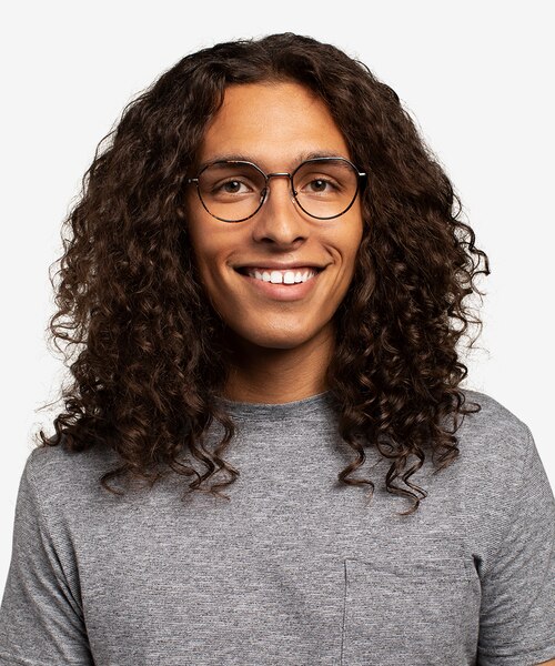 Huxley Tortoise  Gunmetal MetalEyeglass Frames for Men from EyeBuyDirect