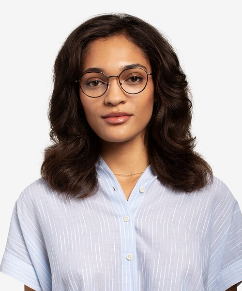 Huxley Tortoise  Gunmetal MetalEyeglass Frames for Women from EyeBuyDirect