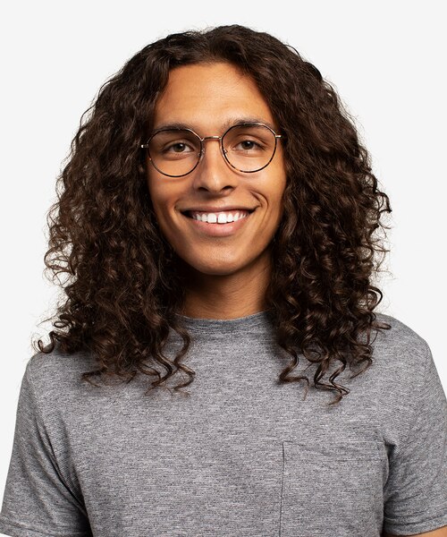 Huxley Tortoise  Golden MetalEyeglass Frames for Men from EyeBuyDirect