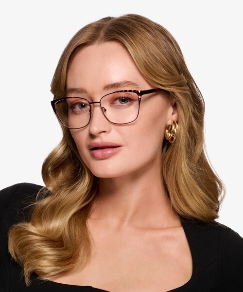 Signora Red Acetate-metalEyeglass Frames for Women from EyeBuyDirect