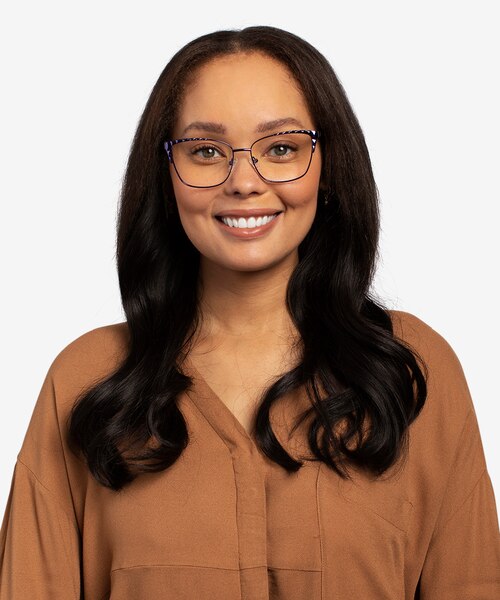 Signora Purple Acetate-metalEyeglass Frames for Women from EyeBuyDirect