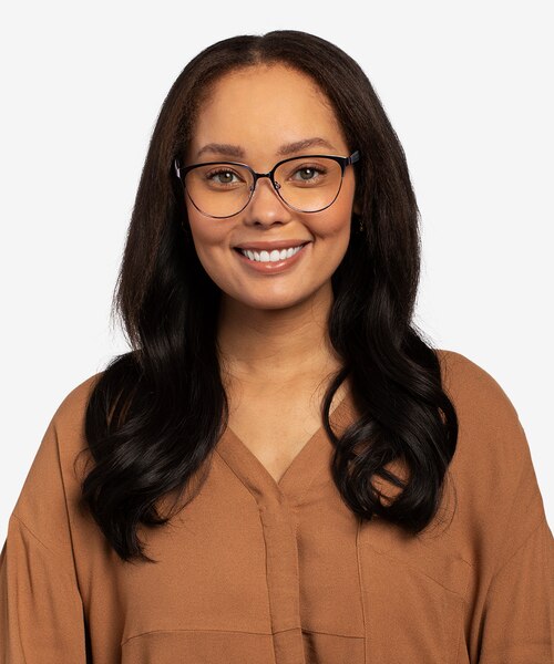 Marigold Silver & Reptile Acetate-metalEyeglass Frames for Women from EyeBuyDirect