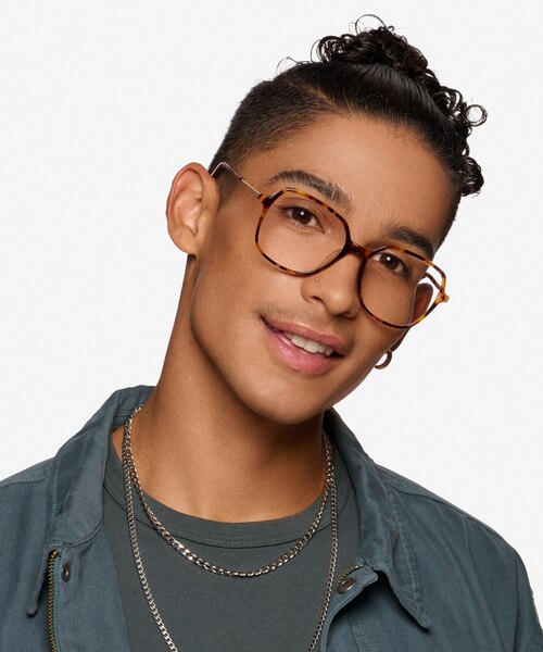 Lenny Tortoise Acetate-metalEyeglass Frames for Men from EyeBuyDirect