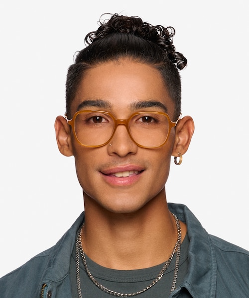 Lenny Mellow Yellow Acetate, MetalEyeglass Frames for Men from EyeBuyDirect