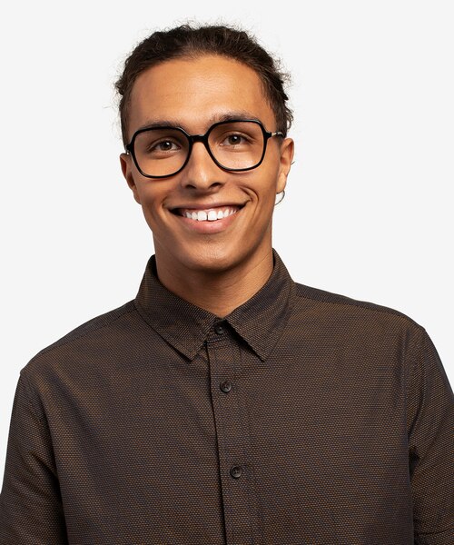 Lenny Black Acetate-metalEyeglass Frames for Men from EyeBuyDirect