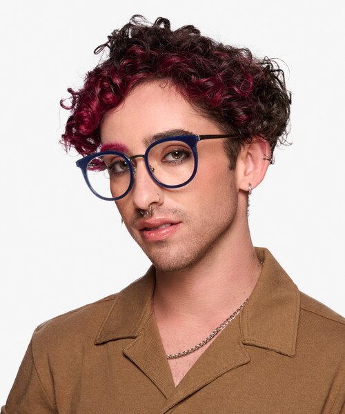 Murphy Navy Acetate-metalEyeglass Frames for Men from EyeBuyDirect