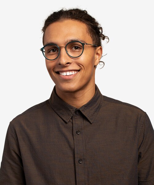 Colman Green Acetate-metalEyeglass Frames for Men from EyeBuyDirect