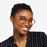 Claire Raspberry  Gold AcetateEyeglass Frames for Women from EyeBuyDirect